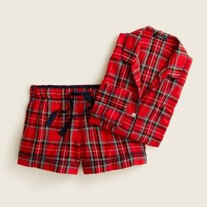 J. Crew Red Plaid Pajama Set